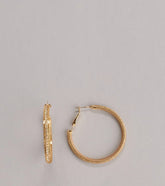 Classic Twist Rhinestone Hoop Earrings