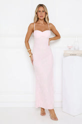 Love Bitten Lace Maxi Dress Pink