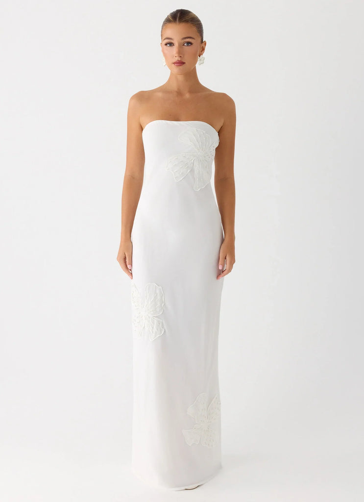 white lotus beaded dress C657 – Lotus Bridal