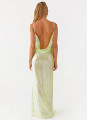 Higher Level Sequin Maxi Dress - Mint